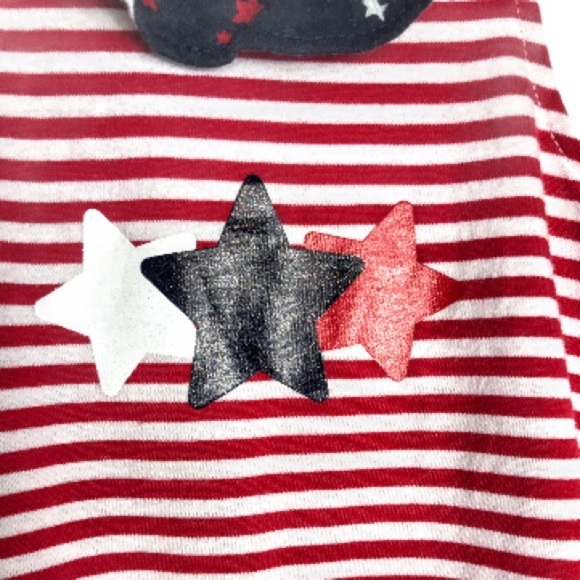 Patriotic Baby Girls Red, White & Blue Flutter Romper Size 0-3 Months - Picture 4 of 7